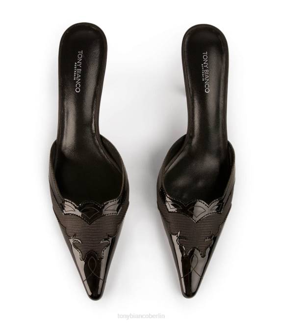 niedrige Absätze| de Tony Bianco Frauen Shuga-Absätze schwarz/schwarzes Lackleder 4624235